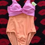 One Piece Vintage Islander Pink Orange  Swimsuit S Photo 0