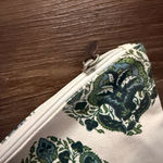 Pottery Barn  Pouch Bag‎ White Green Floral Print Photo 2