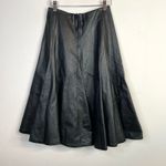 wilson's leather Vintage 80s  Black High Waist Flared Below Knee Skirt Womens 25 6 Photo 5