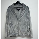 Lands' End Full Zip Fleece Jacket Womens Size XL 18 Gray Photo 0