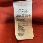 COS Layered Swing Dress Knee Length Cotton Linen Blend Rust Womens Small Photo 7