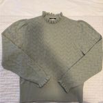 J.Crew  Green Ruffle Sweater Photo 1