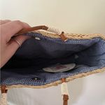 QVC Straw Tote Bag Umbrella Flip Flop Beach Chair Sequin Woven Beach Vacation Brown Photo 1