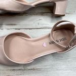 Steve Madden  Nude Patent Leather Ankle Strap Round Toe Block Heel Shoes Size 5M Photo 9