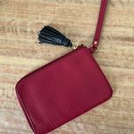 Fossil EUC  Red Leather with Black Tassel Wristlet Photo 1