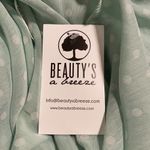 Forgotten Grace  medium women's kimono mint with white dots lightweight coverup Photo 2