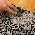 George Stretch Printed Swoop Neck Short Sleeve Shirt Large Cream Purple White Photo 1