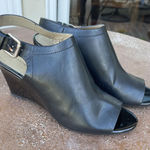 J.Crew Vintage 90s retro black block heel mule sandals sz 8 Photo 0
