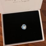 Free People  Gold Ring with Blue and White Swan Design Photo 3