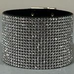 Silver Stacked Diamond Diamonds Cuff Bracelet Jewelry 💎 Photo 0