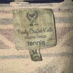 Woman’s Southwest Tribal Geometrical Tunic Top S M Oversized Short Sleeve Flowy Tan Size M Photo 3