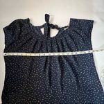 Lauren Conrad Womens Pleated Neck Tie back Short Sleeve Blouse Sz M Size M Photo 1