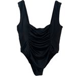 J.Crew NEW  Black Ruched Square Neck One Piece Swimsuit Resort Beach Size 22 Photo 1