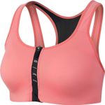 Nike Dri Fit Shape high support padded front zip coral sports bra size S small Photo 12