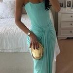 NWT Deme By Gabriella X Revolve Pearl Gown Long Dress Size M flaw Green Size M Photo 1
