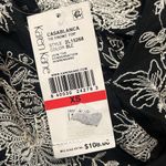 Karen Kane  Casablanca Tie-Front Ruffle Sleeve Top, Black & White Size XS NWT Photo 2