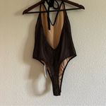 Dress the Population COSMOPOLITAN by  Women's Brigette Plunging Halter Bodysuit Photo 6