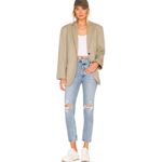 AGOLDE Distressed Riley High Rise Straight Crop Denim Jeans in Whiplash Size 31 Photo 2