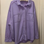 Aerie  Lavender Button Down Shirt Photo 0