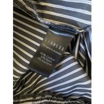 LIONESS Womens Small Gray Striped Smocked Waist Pants Wide Leg Boxer Waist Photo 6