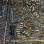 Chico's Size 1 Embroidered Beaded Thick Jacket Unique Trendy Pattern Abstract Photo 8