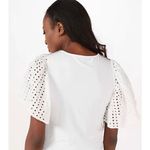 Badgley Mischka Tweed Mix Media Sleeve Top size small NWT Photo 1