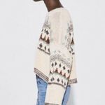 ZARA Jacquard Short Sweater Long Sleeve Size L NWT Photo 4