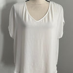 Lush Clothing Sheer Oversized Blouse size Medium LUSH White Clean Girl Corpcore Office Chic Photo 0