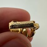 Christian Dior Dior‎ Vintage Link Gold Tone Clip On Earrings Photo 7