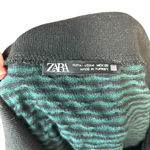 ZARA  Jacquard Polo Short Sleeve Tee Shirt Dress Green Black‎ Size Medium Photo 7