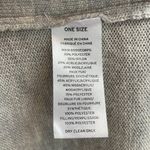 Nordstrom Wool Blend Knit Poncho with Faux Fur Collar in Heather Gray Size O/S Photo 7