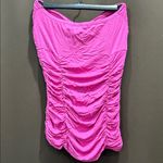Rue 21 Pink Ruched Strapless Top, Padded, Size M/L Photo 2