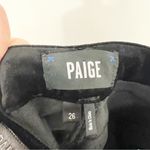 Paige Hoxton Ankle Peg Straight Velvet Jeans in Black Overdye Size 26 Photo 7