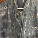 Free People  DISTRESSED TENNIS JEAN JACKET. S Photo 3