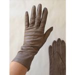 Vintage VTG Lord & Taylor Brown Taupe Silk Lined Leather Gloves Womens 7.5 Photo 9