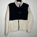 Columbia  white and black full zip fleece jacket size large Photo 0