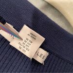 NWOT Sincerely Jules Size XL Blue Ribbed Knit V Neck Collar Sleeveless Crop Top Photo 6