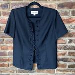 Danny & Nicole  Vintage Black Embellished Short Sleeve Blazer Women's Size 10 Photo 0