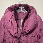 Add Luxury Burgundy Real Down Pillow Neck Puffer Jacket Purple Size 2 Photo 2