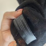 Eileen Fisher Black Gold Metallic Sheer Pullover Tunic Top Blouse Photo 4