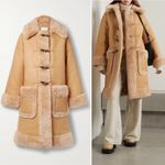 ALC Frank A.L.C. Brunswick Faux Leather & Faux Fur Camel Coat Size Small Photo 7