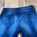 Kut From The Kloth Straight Leg Cropped Cuffed Hem Dark Blue Jeans EUC Sz 6 Photo 8
