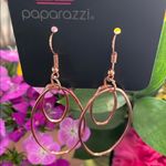 Paparazzi double all oval the place Rose Gold Hoop Earrings New size large Photo 3