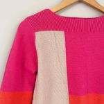 THML  Boutique Colorblock Pink Orange Red Sweater Size Small Photo 1