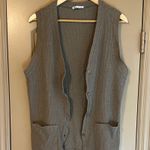 ZARA Ribbed Cardigan Sweater Vest Large Photo 0