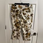 Denim & Co. Floral Printed Crop Kick Flare Jeans Neutral Women's Size 14 Green Photo 6