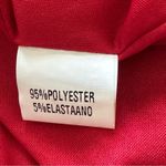 RW Runway Paris Dress Red Cap Sleeve Faux Leather Trim Career Dress Medium NEW Photo 10