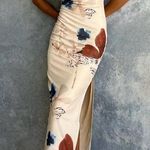 Tiger Mist Floral Maxi Dress with Side Slit Photo 0