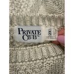 Private Club Vintage Long Sleeve Oversized Pullover Sweater Geometric Cream 2x Gray Photo 4