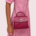 Kate Spade Romy Croc-Embossed Mini Top-handle Berryblitz Photo 8